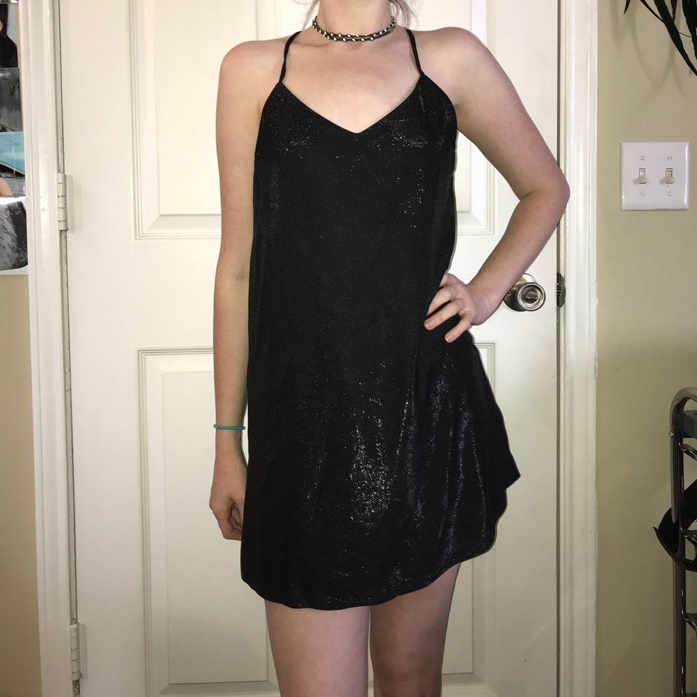 Black sequin cocktail dress SOLD